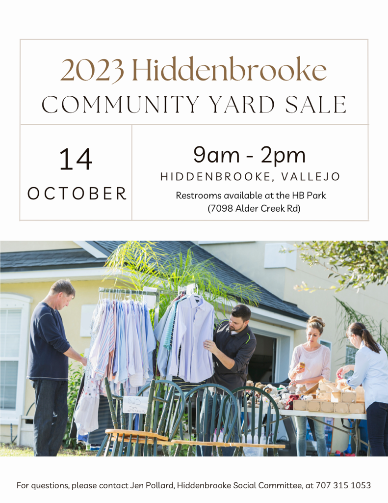 Hiddenbrooke Yard Sale