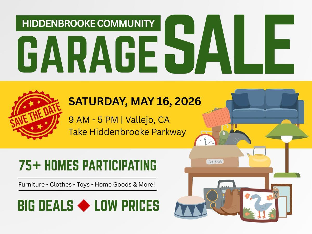 Hiddenbrooke Vallejo Garage Sale 2026