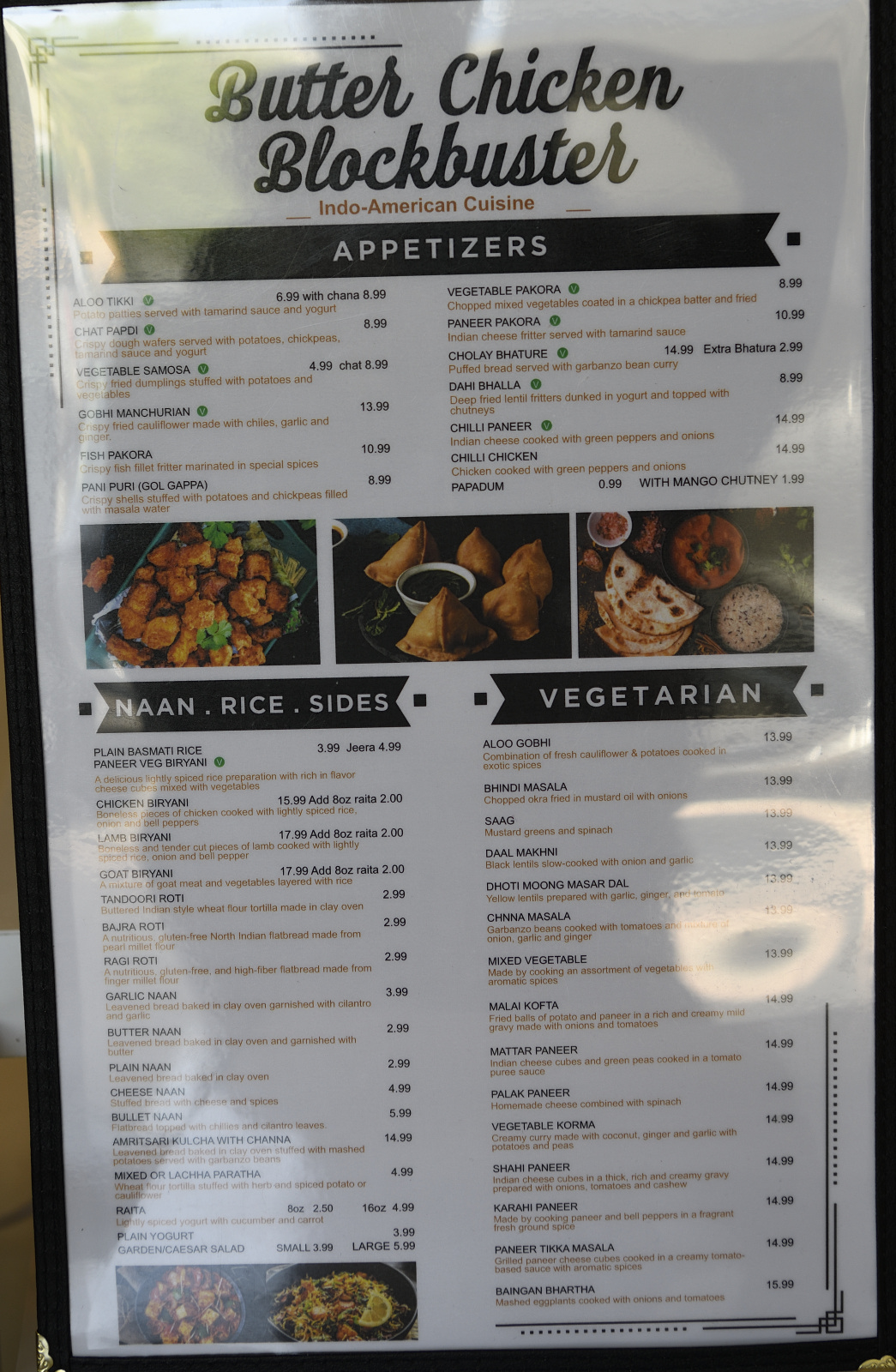 Butter Chicken Blockbuster restaurant menu at Hiddenbrooke Plaze
