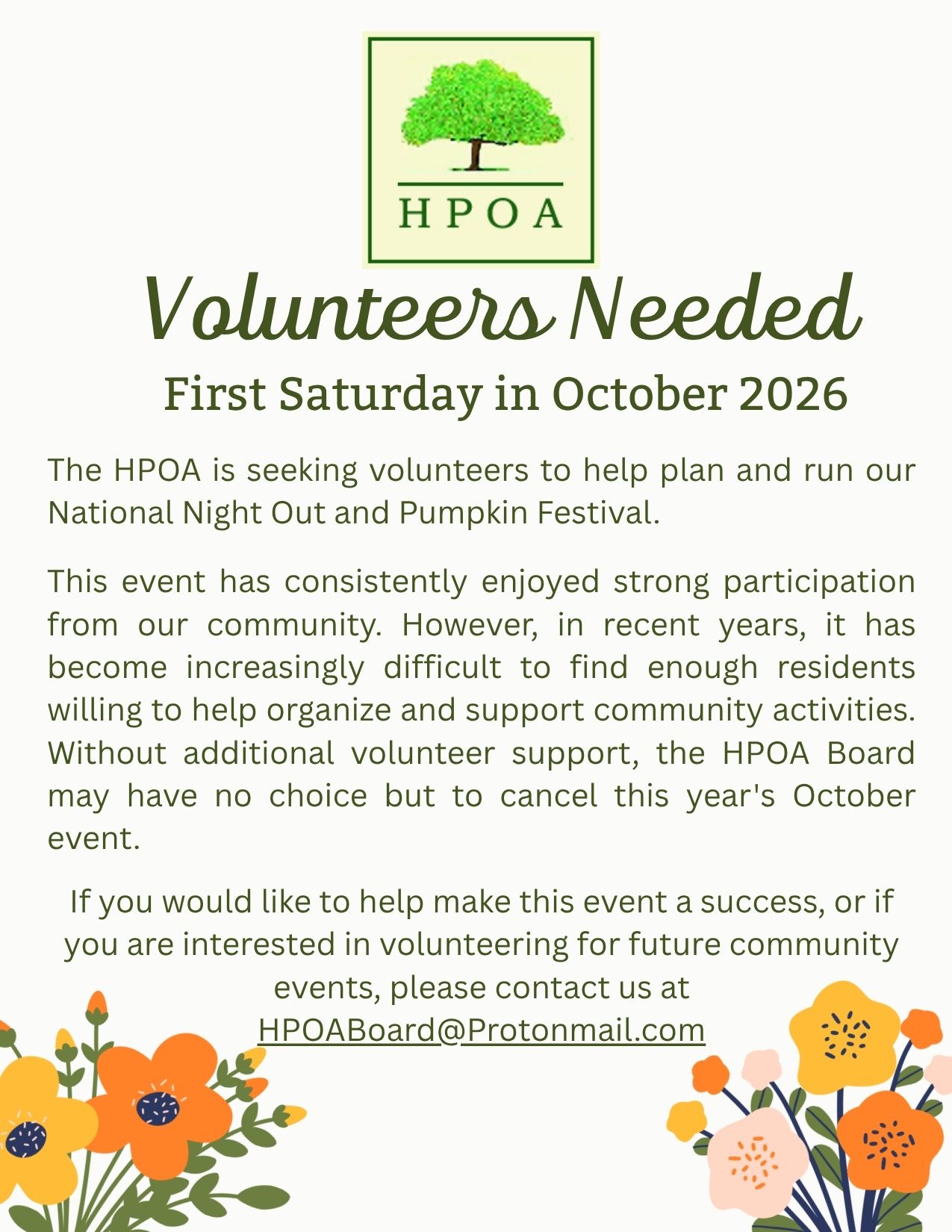 calling for Natl. Night Out Volunteers in Hiddenbrooke Vallejo